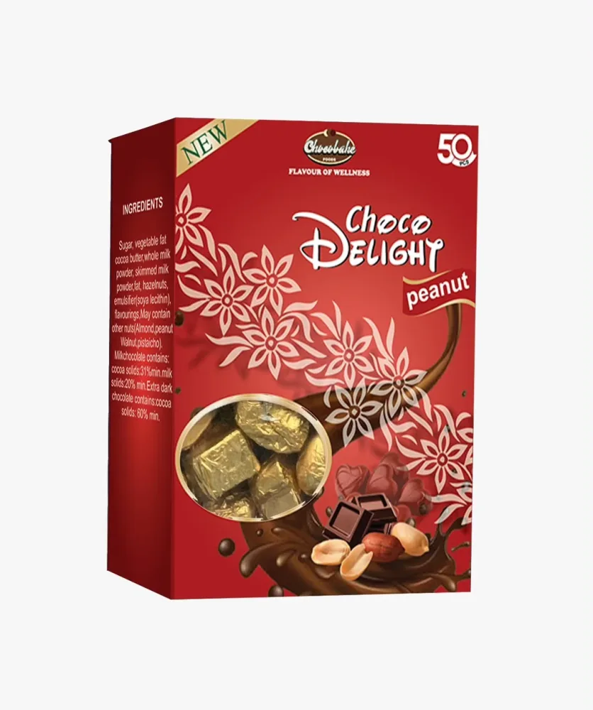 ChocoBake Foods Choco Delight Chocolate Candy with Peanut.