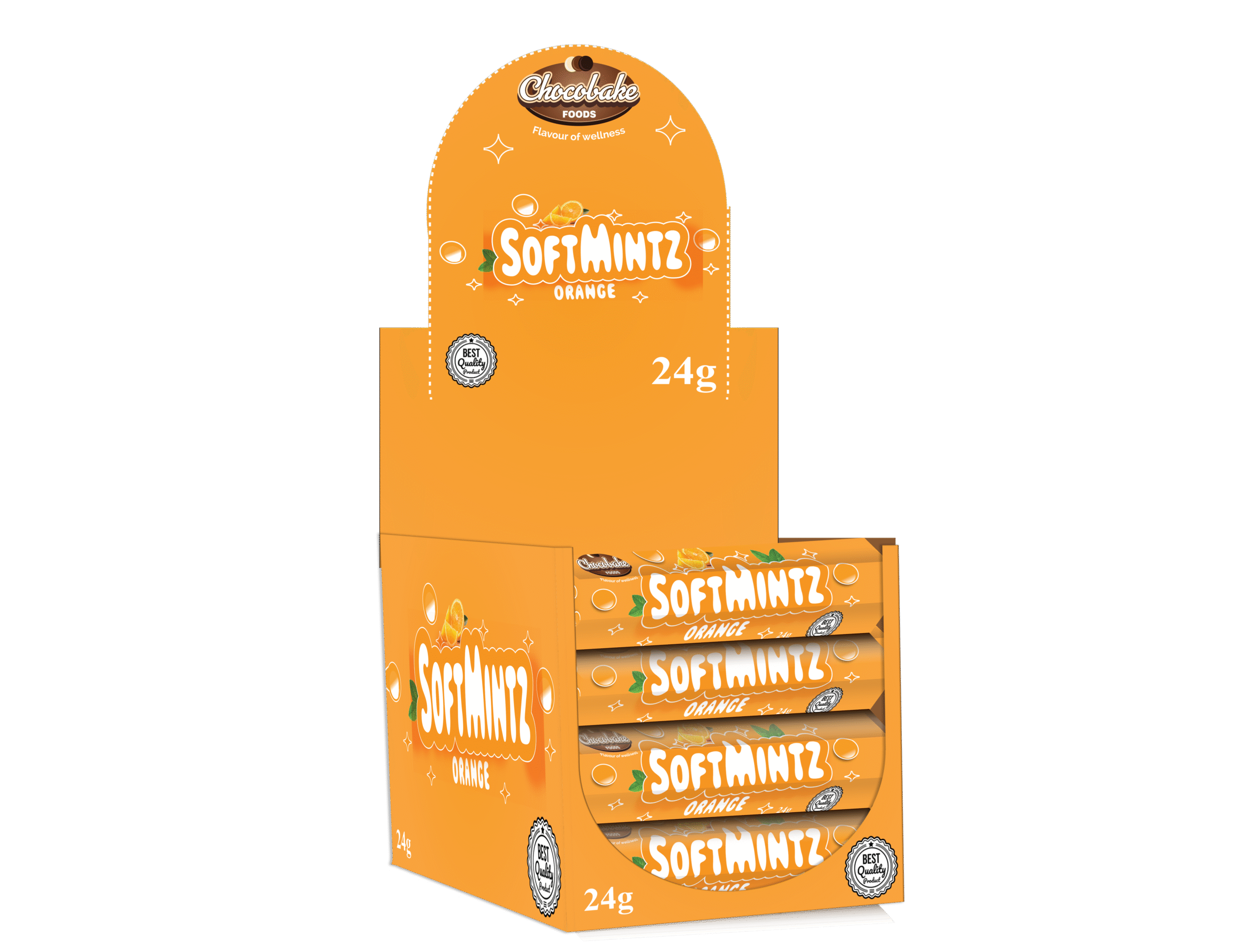 soft mintz orange- 12 pc 