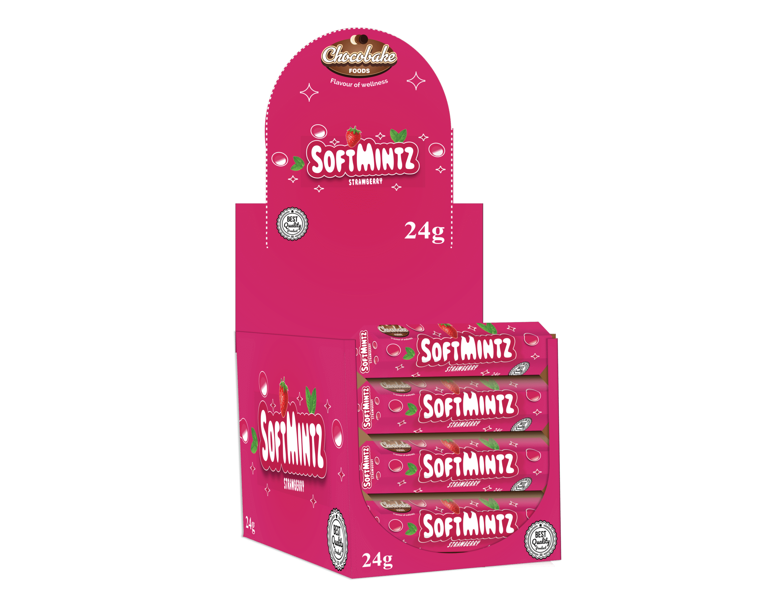 Soft Mintz - Strawberry -24g -24 pcs